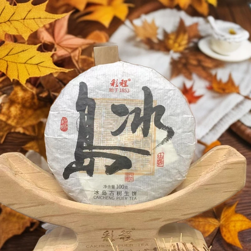 彩程2024年冰岛古树100克生饼