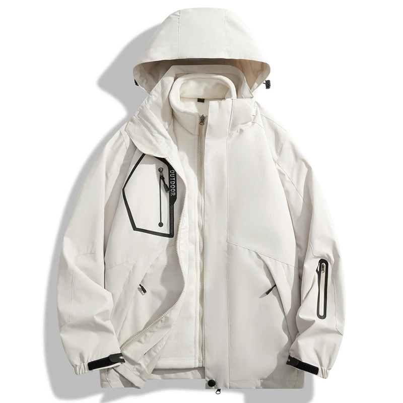 三合一女户外可拆卸保暖登山服防风聚热锁温冲锋衣外套秋冬季