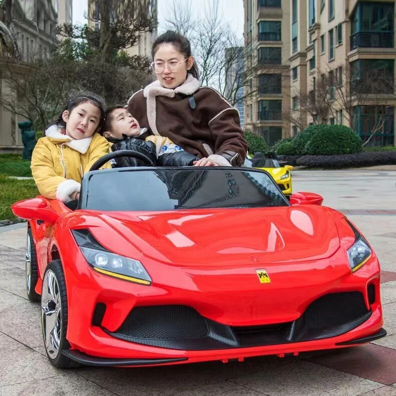 新款儿童电动汽车四轮大人遥控双人跑车小孩宝宝亲子玩具车可坐人