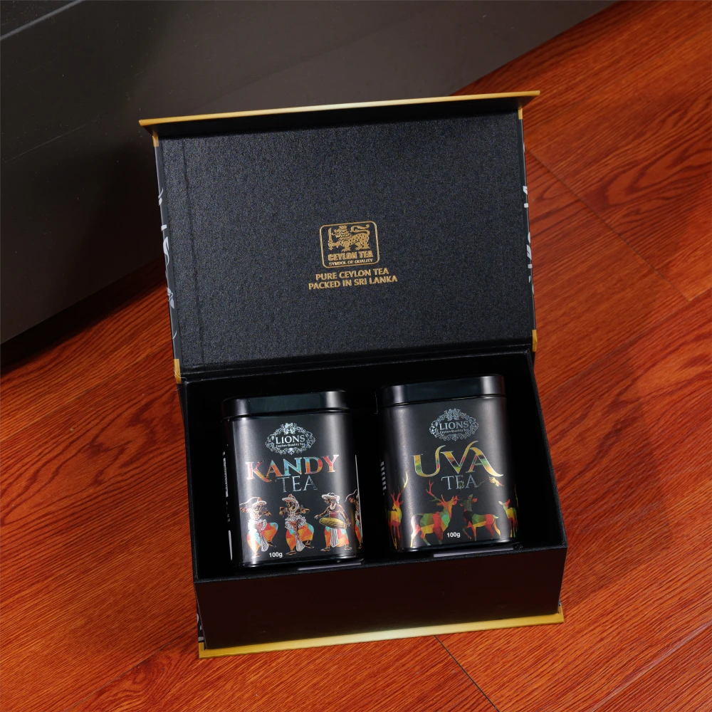 【锡兰甄选】斯里兰卡进口黑金礼盒uva+kandy锡兰红茶组合装200g装