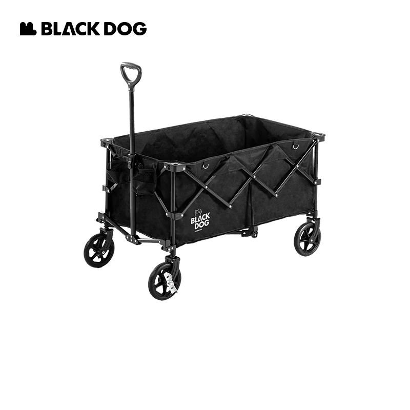 black dog户外露营小推车拉杆大容量静音橡胶轮聚拢收纳神车调节