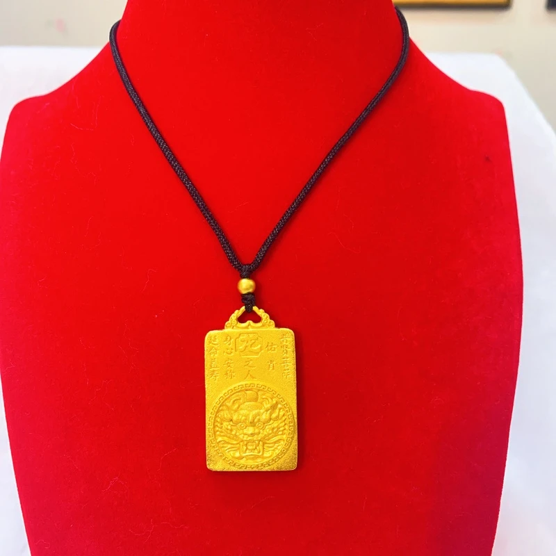 铜合金吊坠 龙牌无事牌吊坠