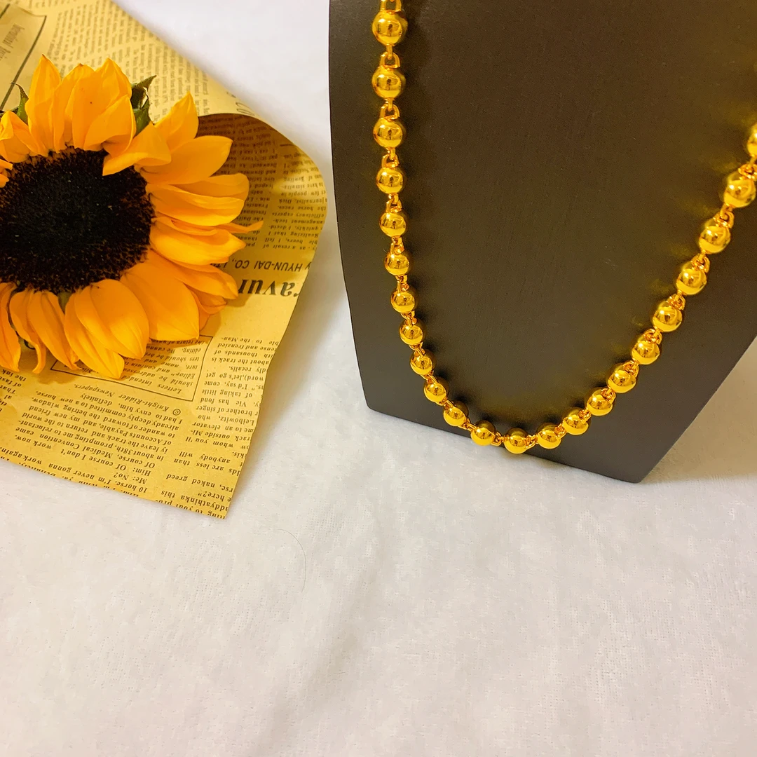 铜合金项链 8mm珠珠链3013