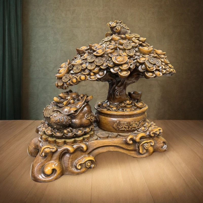 长42宽22高37招财进宝大号招财摇钱树高档摆件客厅办公室前台商务