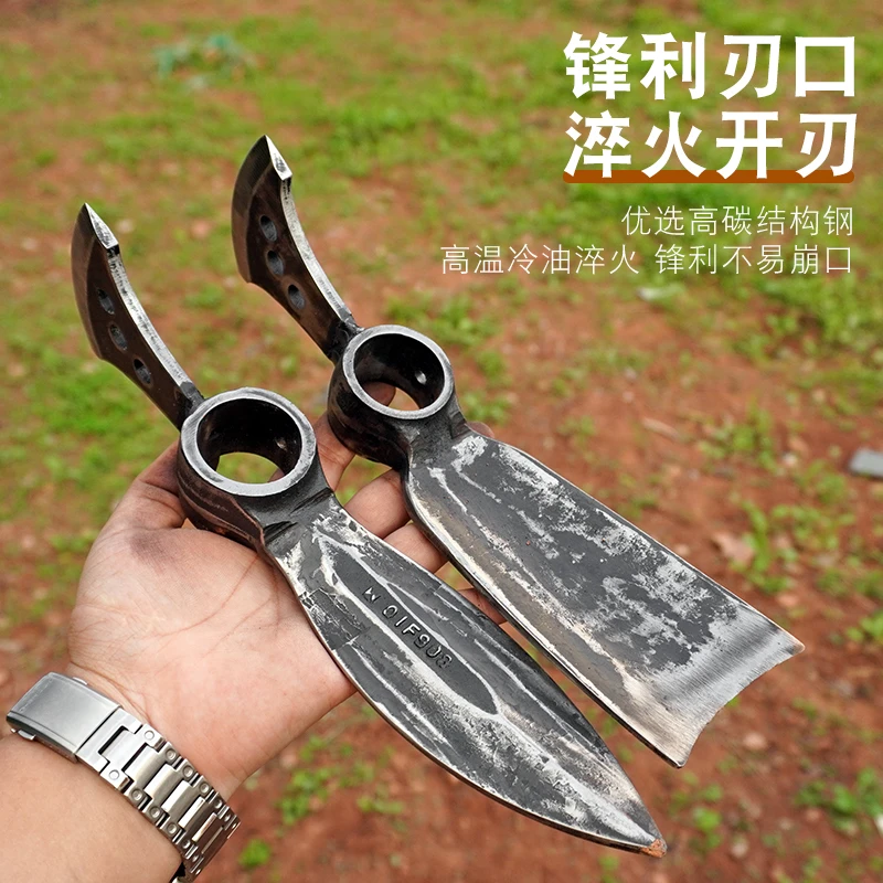 手工锻打汽车连杆锄斧农用挖冬笋挖药材挖虫草挖树根专用户外工具
