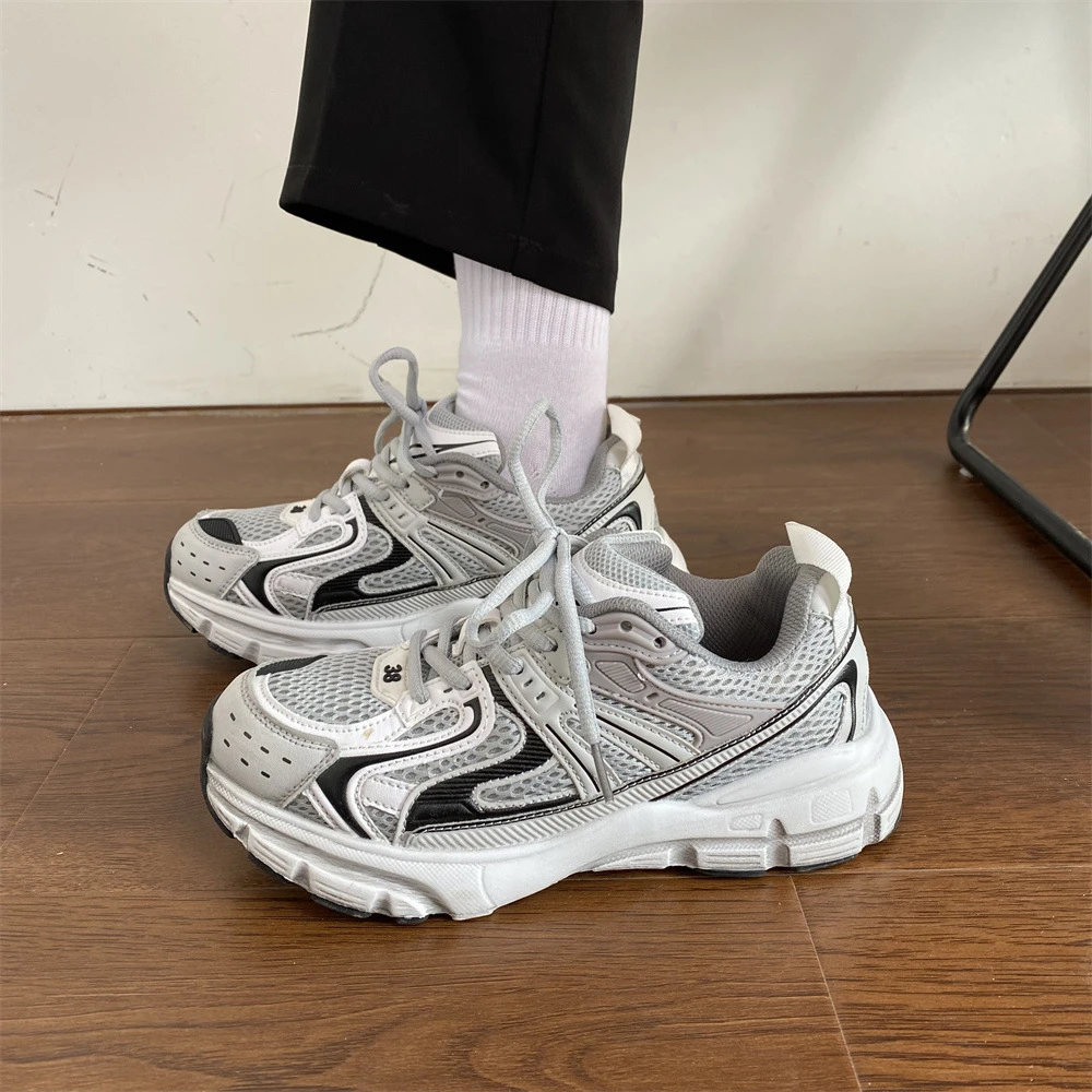 厚底增高老爹鞋男2025夏新款ins潮百搭学生休闲复古情侣运动鞋女