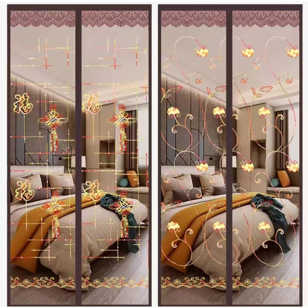 魔术贴防蚊门帘夏季家用高档金刚网大门纱门自粘防蚊蝇磁铁免打孔