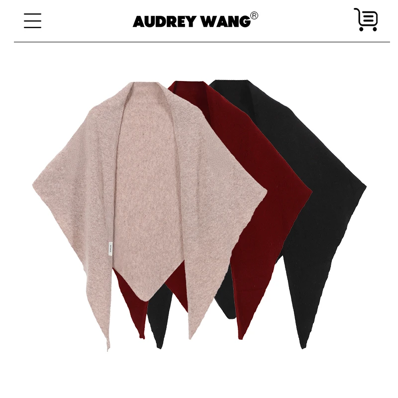 软糯羊毛三角巾披肩11608