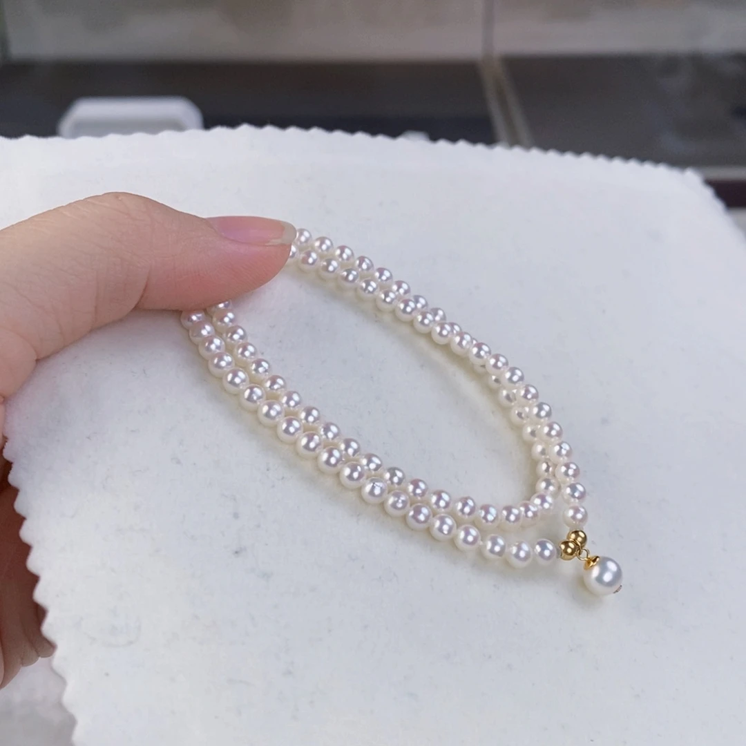 淡水珍珠手绳18K金镶嵌
