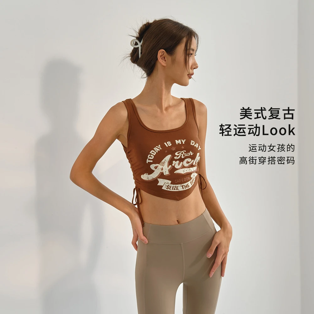 LaNikar运动上衣时尚运动瑜伽健身美式背心健身衣服S1196