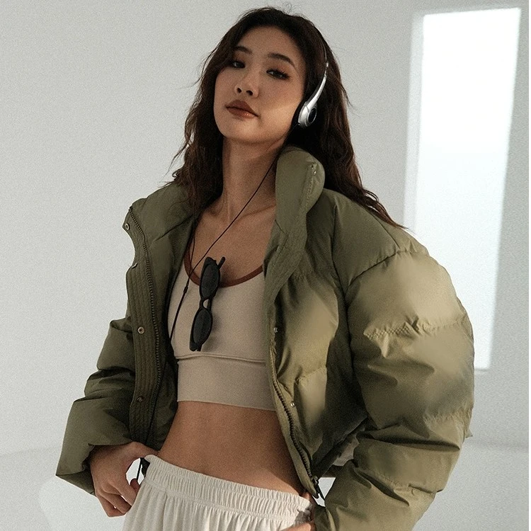 LaNikar保暖ins纯色皮质百搭设计师款短款羽绒服御寒白鸭绒S1295