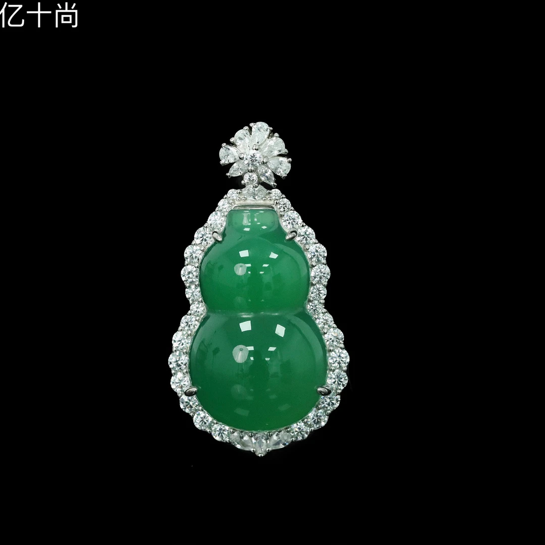 坠链均925银合成锆石 GRYSS花朵葫芦纯银项链不掉色HDHLXL100095