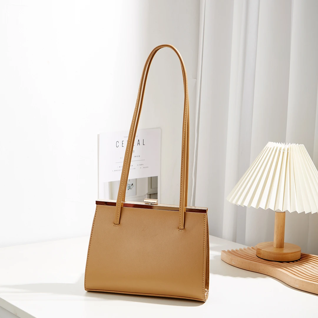 ANNMUU法式系列高端质感单肩包简约大气纯色时尚百搭腋下托特包女