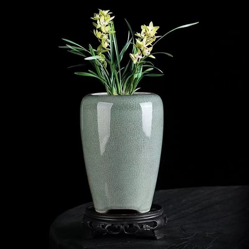 创意手工兰花专用花盆陶瓷高款飘枝桌面造景绿植六月雪盆栽简约盆