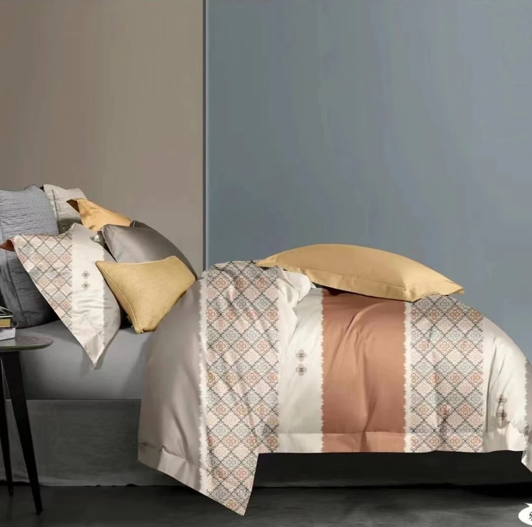 卡蓉儿-（加工好成品）高支高密斜纹棉印花磨毛床单被罩枕套布料