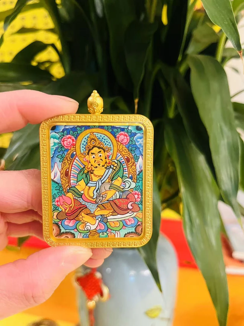 【纯手绘唐卡】黄财神唐卡