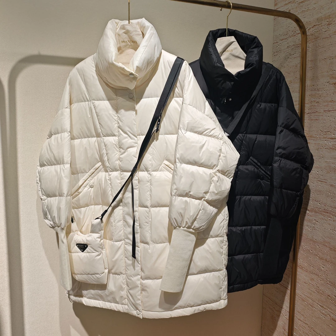 8090时尚休闲中长款设计师气质冬季外套