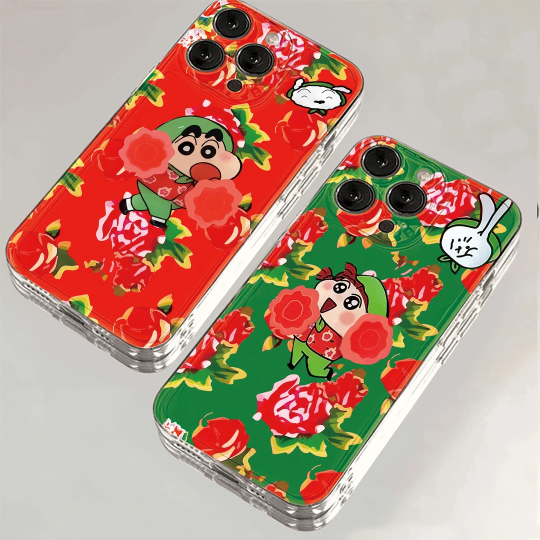 二人转小新妮妮适用苹果iPhone15/16promax华为手机壳13/12/14软x