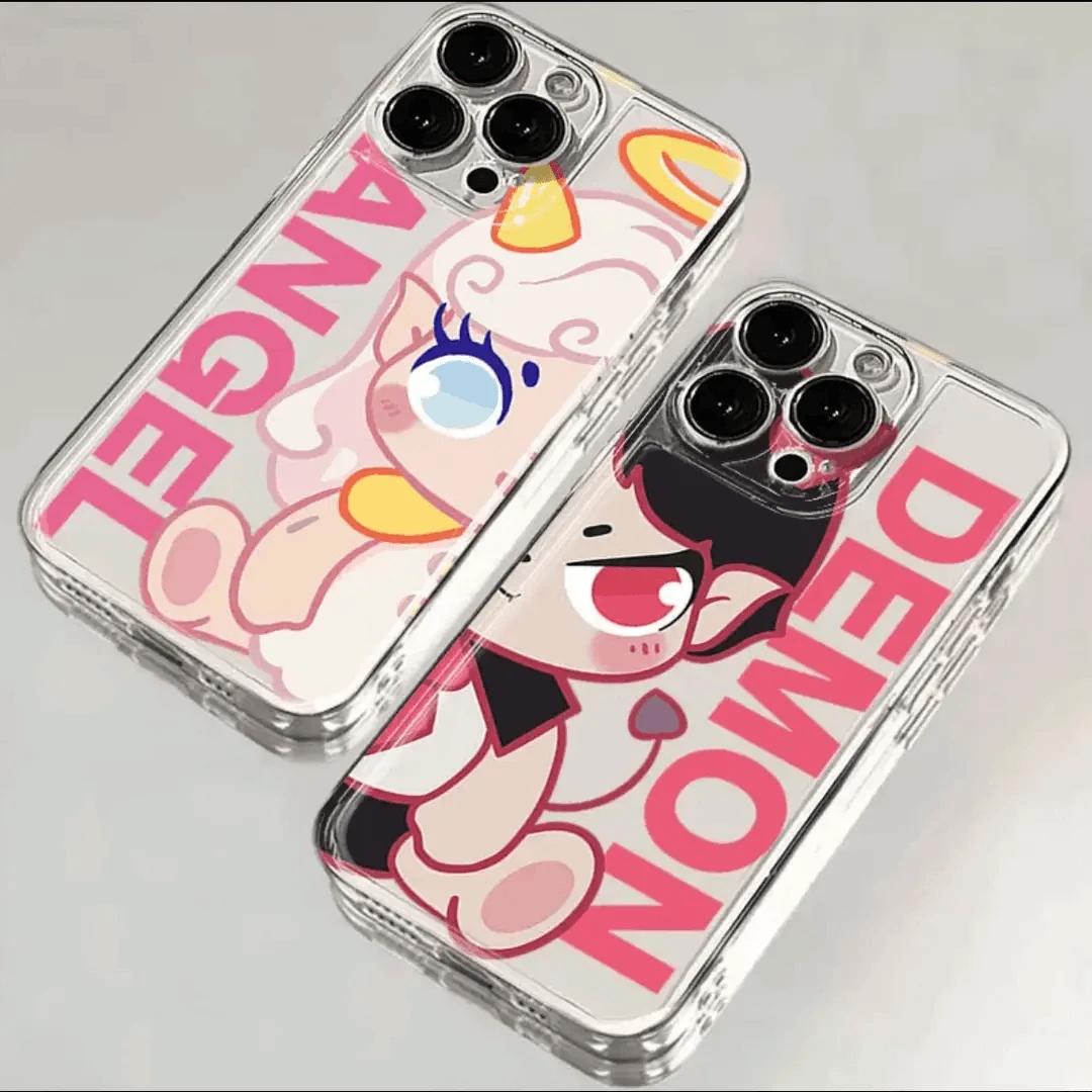 天使恶魔适用苹果华为iPhone15/14promax/13/12p手机壳xr太空壳xr