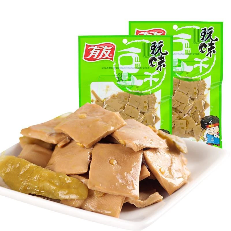 有友山椒豆干重庆特产袋装下酒凉菜泡豆腐干山椒味休闲零食