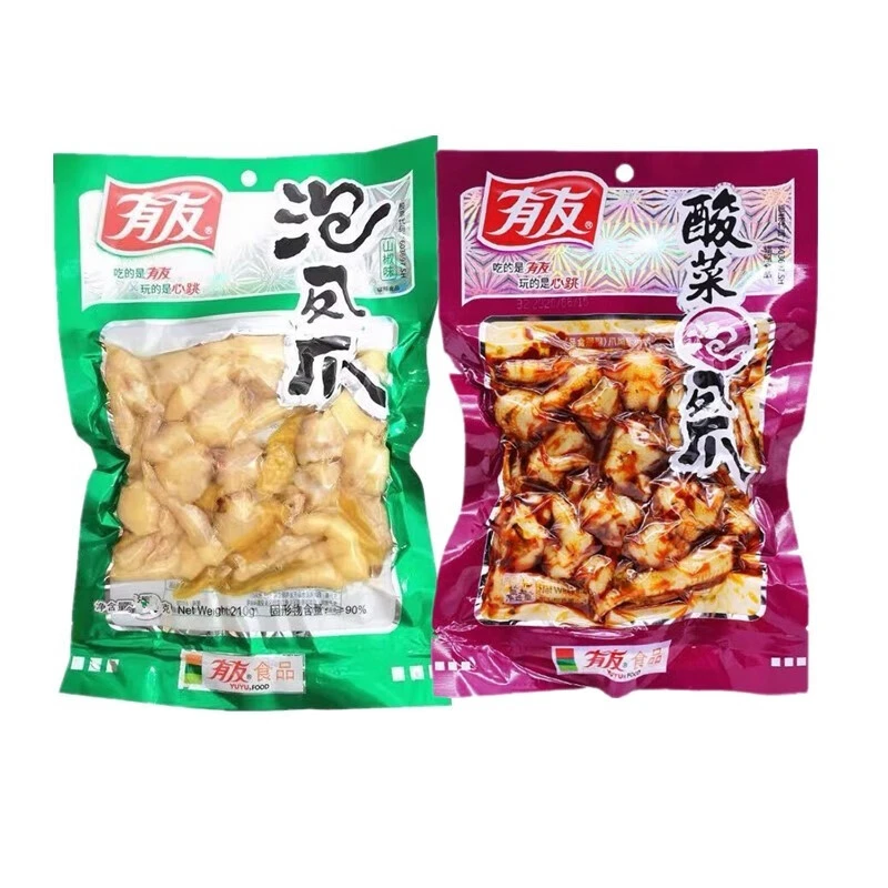 有友山椒味泡椒凤爪酸菜味椒香重庆特产爽脆美味零食小吃大袋包装