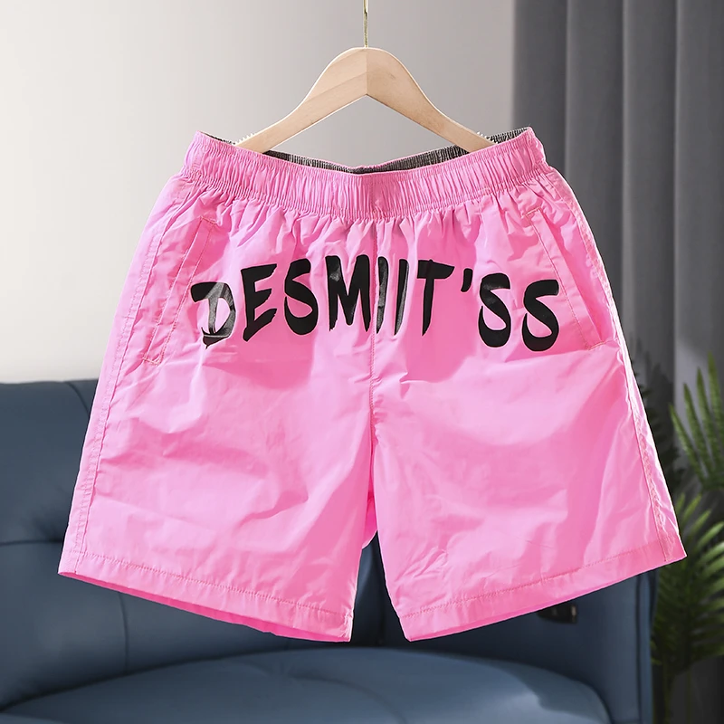 沙滩裤男款宽松时尚速干短裤男双层低腰潮牌高级感五分裤度假休闲