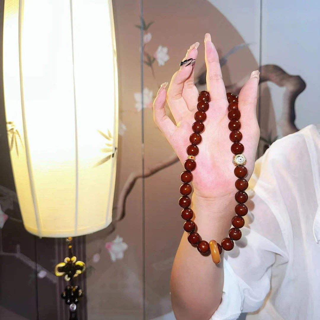 紫金鼠 精品 菩提双圈手串