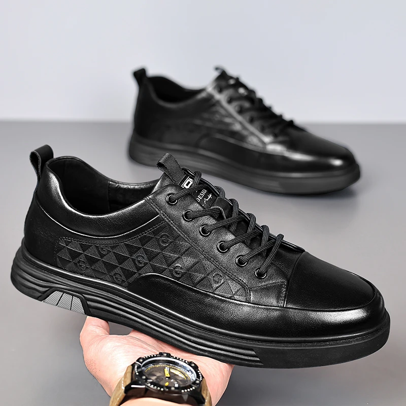 特大码男鞋45黑色皮鞋46加宽加肥板鞋47舒适百搭鞋子男48软底防滑