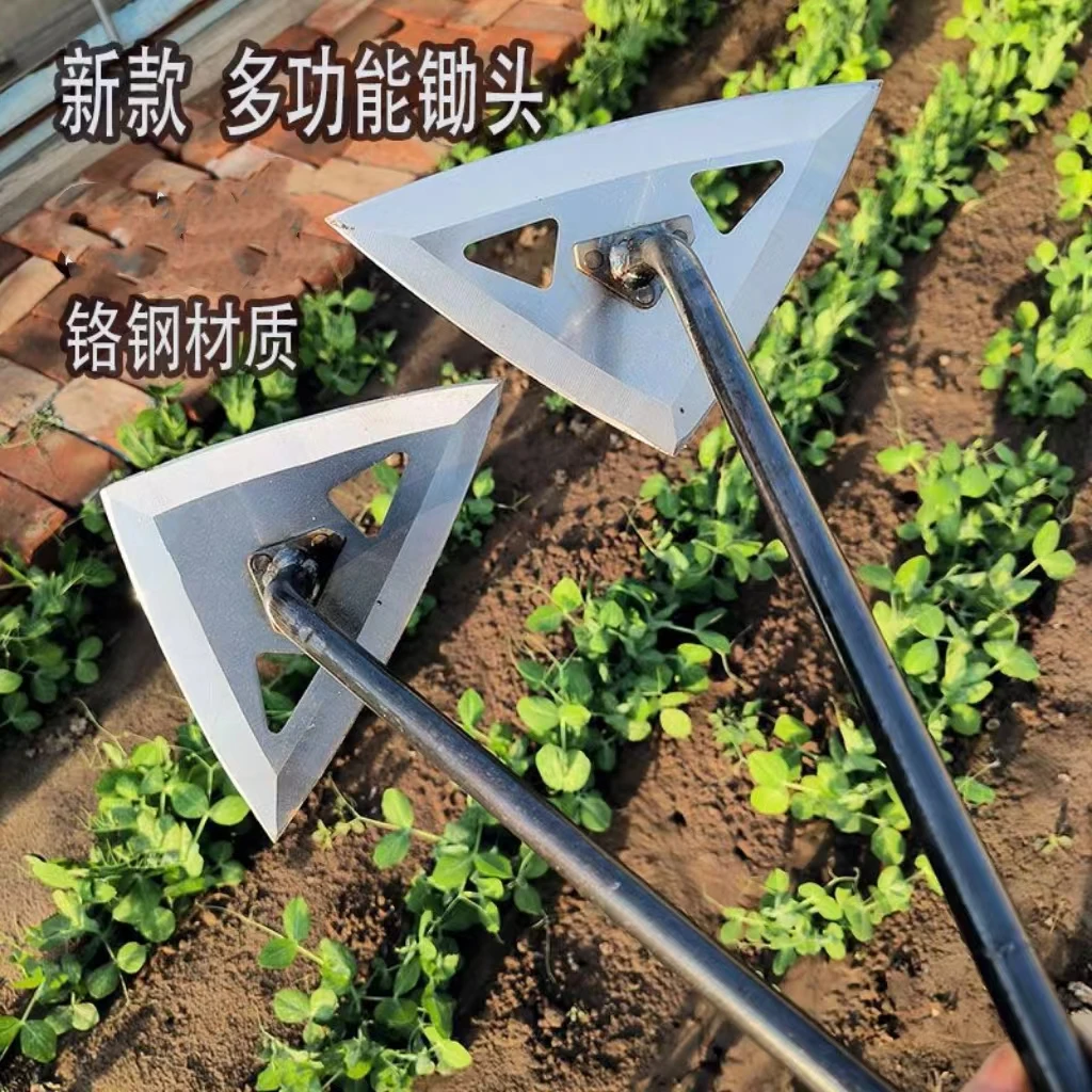 新款开沟锄锄草铲子最铬钢锄头农用推草铲子除杂草工具