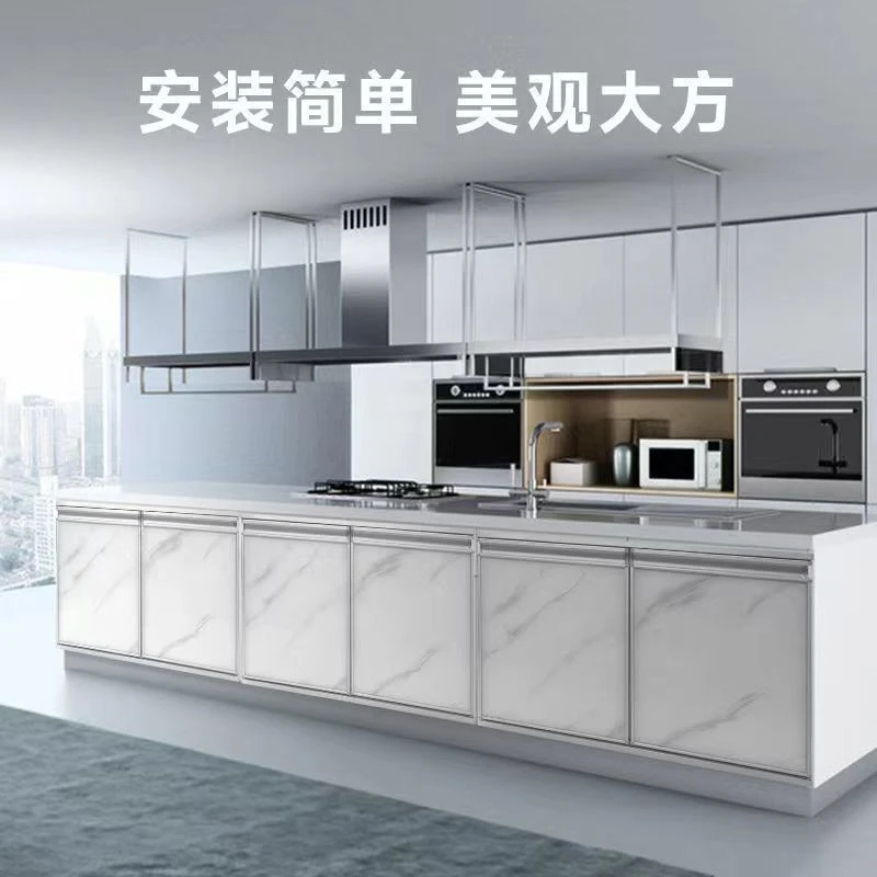 定做安装橱柜门钢化玻璃柜门整体灶台厨房橱柜门板晶钢门橱柜门