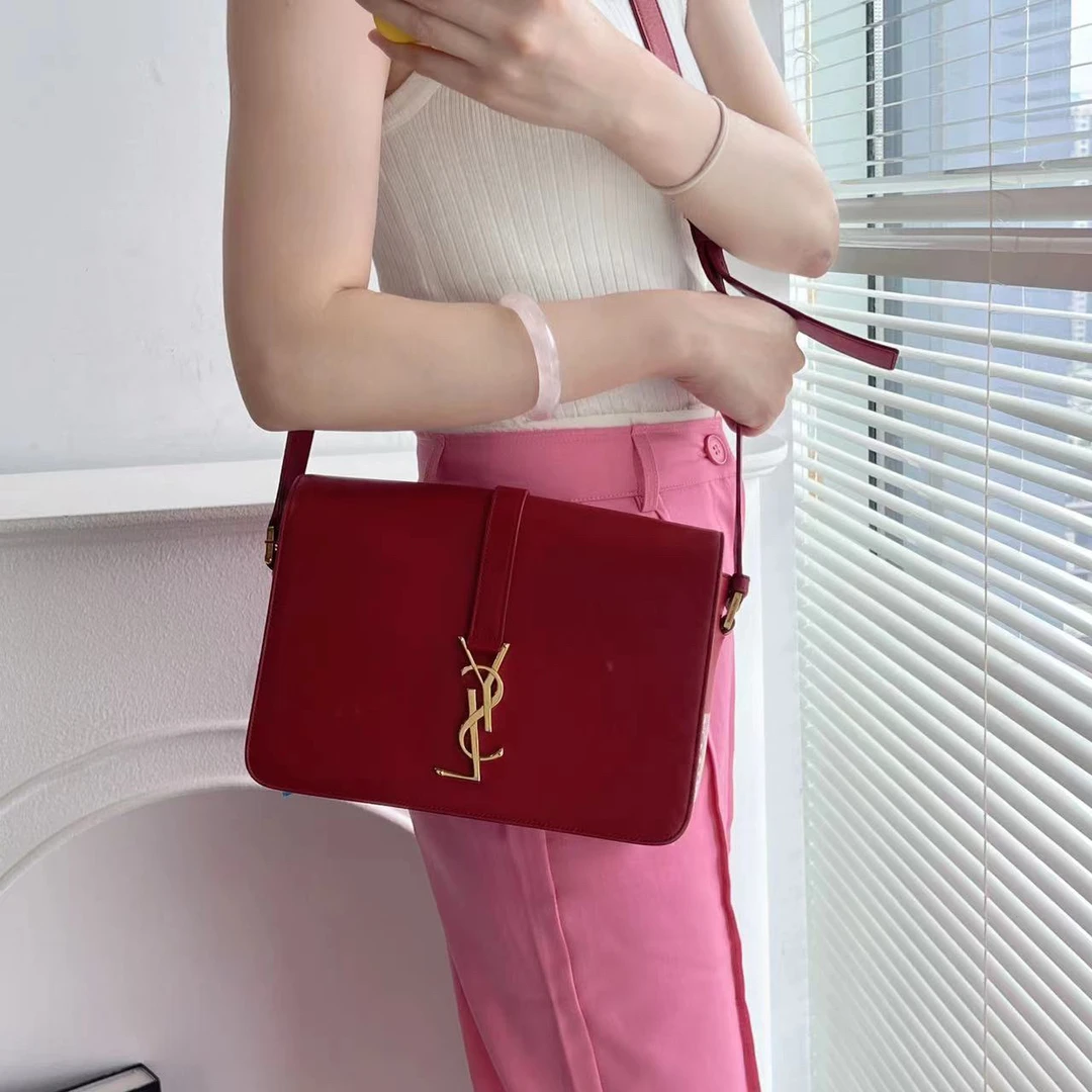95新 YSL/圣罗兰 小花斜挎包