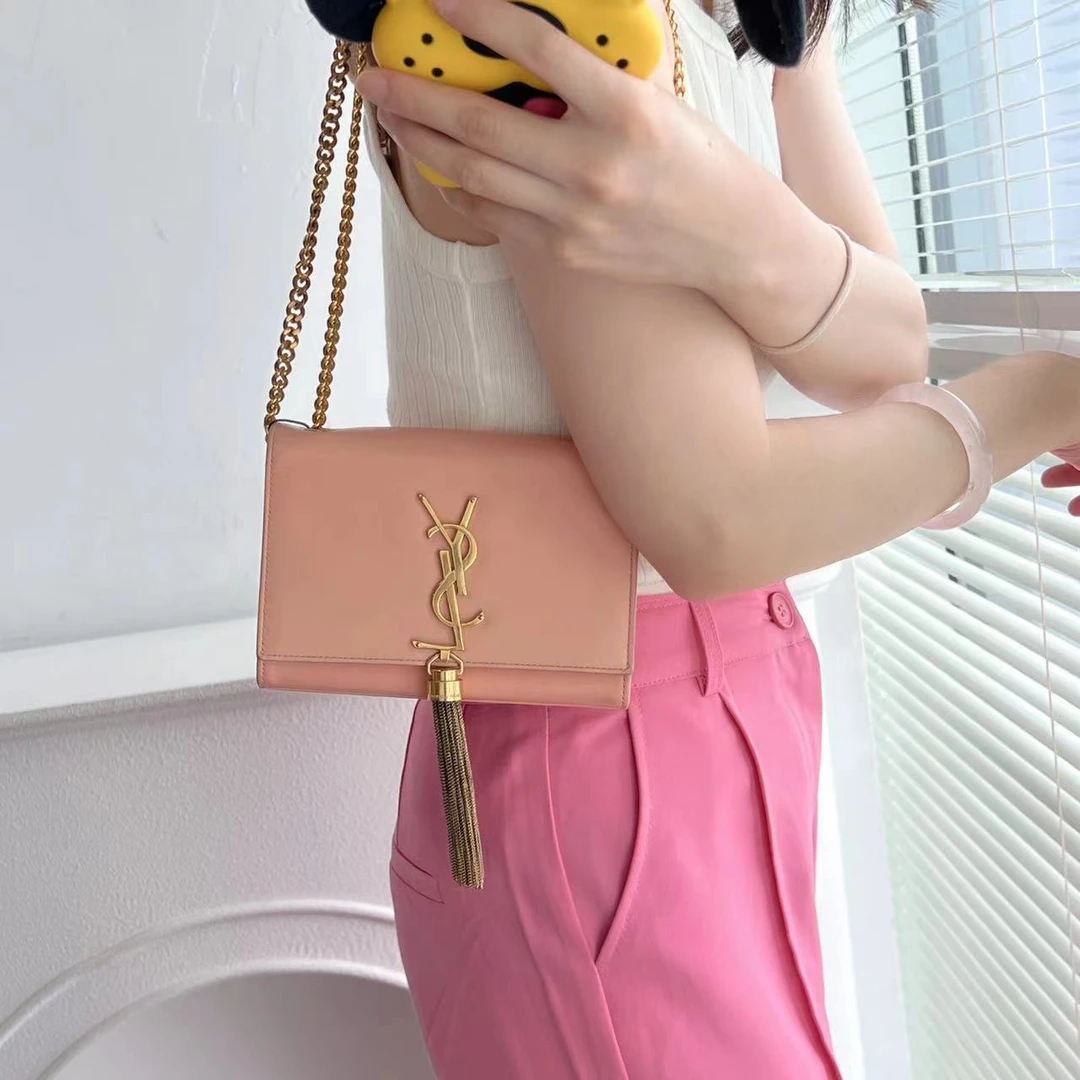 95新 YSL/圣罗兰 小花链条包