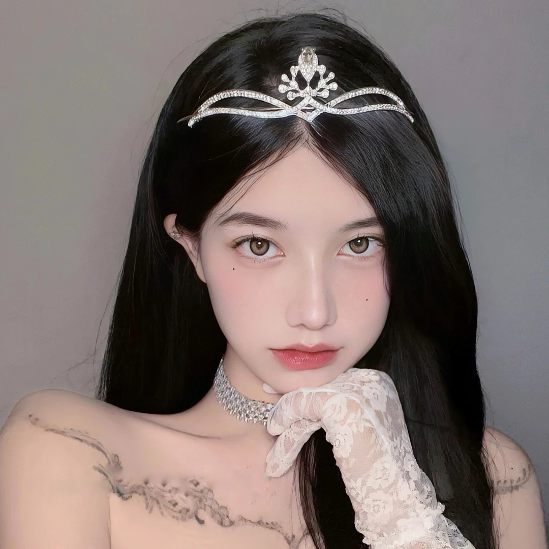 公主皇冠女十八岁生日新娘王冠发箍儿童头箍气质网红名媛千金配饰