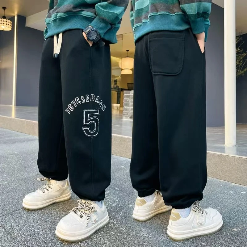 【LAOHE】KZ-1125 儿童洋气休闲宽松中大童帅气韩版春秋款卫裤