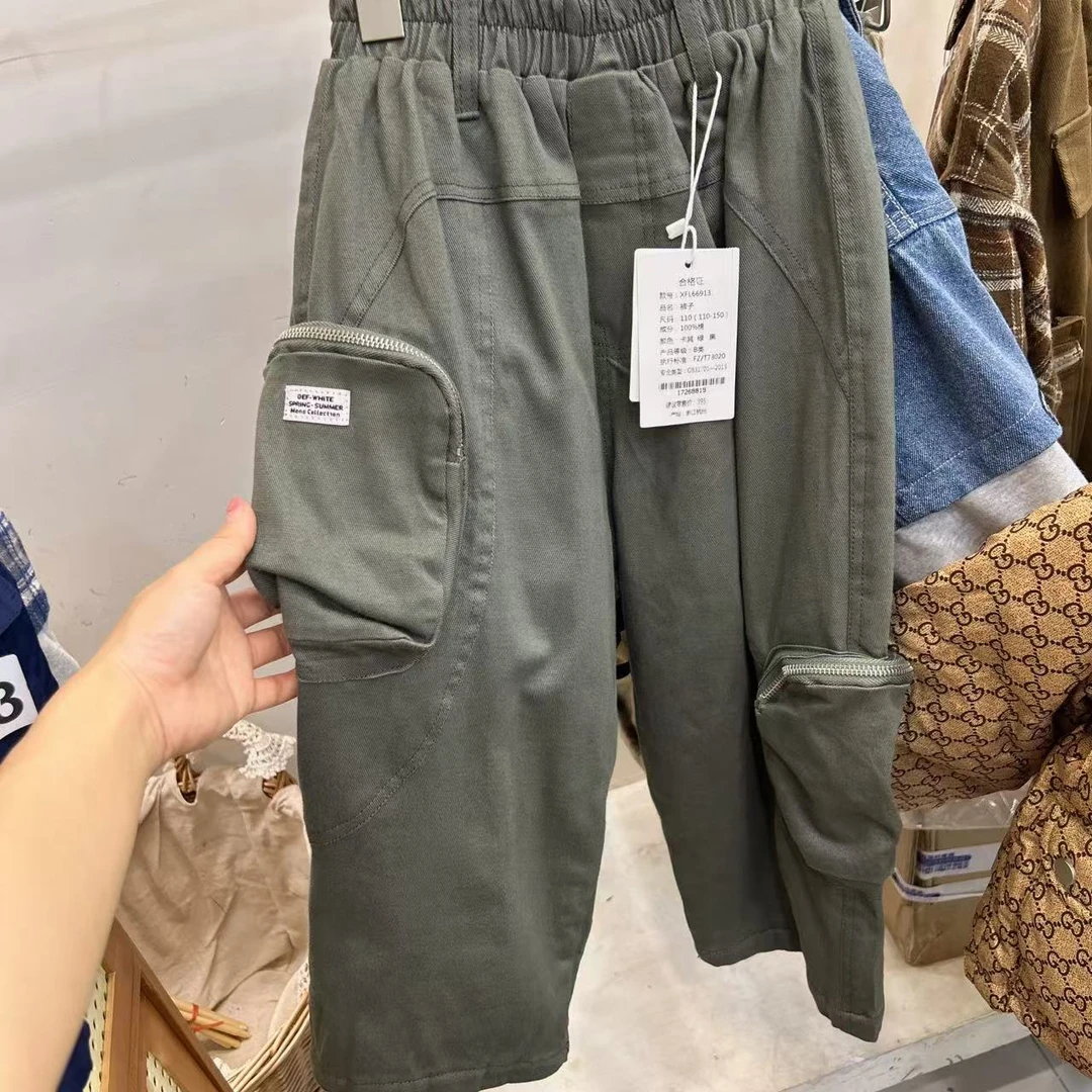 【LAOHE】kz-66913  男童工装儿童休闲裤加绒加厚韩版冬季