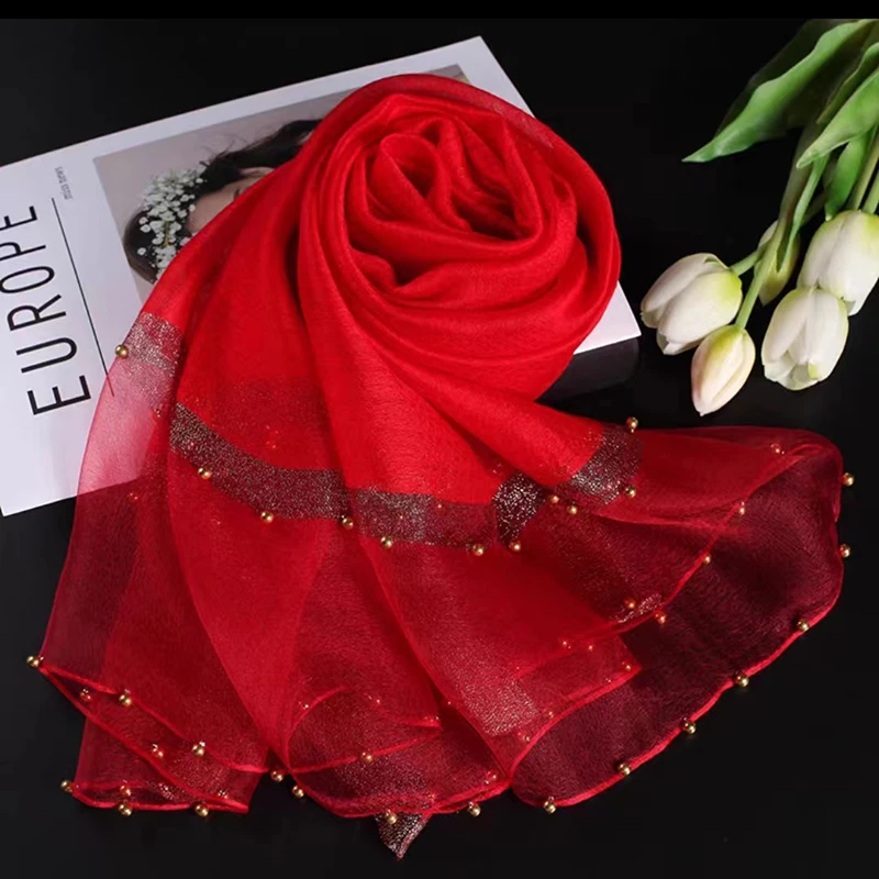 【钉珠款丝巾】女士百搭时尚丝巾180*65