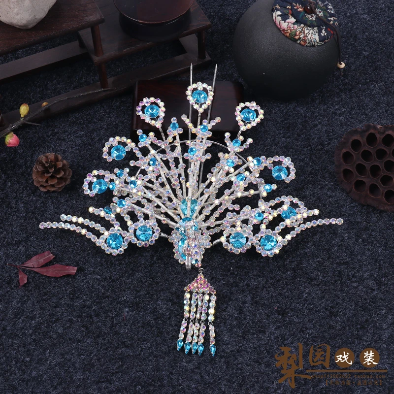 戏曲头饰女 正凤 大凤京剧豫剧越剧头饰戏曲五彩水钻正凤大凤包邮