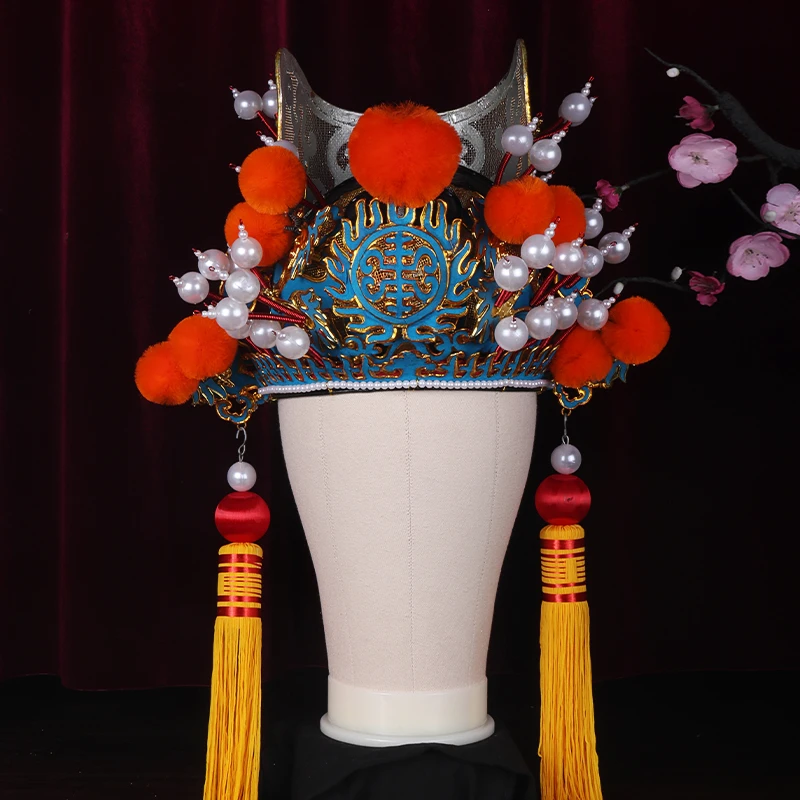 京剧豫戏曲盔头宦官头饰 大老公公帽子 陈琳帽小太监舞台演出用品