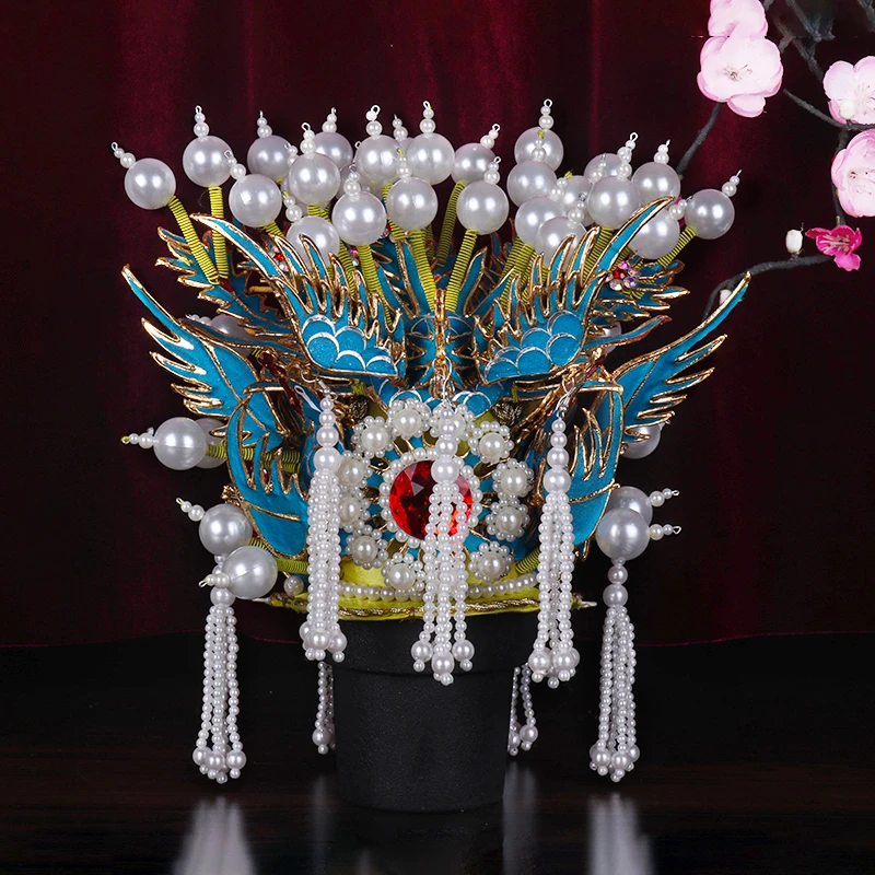 戏曲老旦冠国太帅盔京剧五凤冠打龙袍帽豫剧王慧同款五世请缨头饰