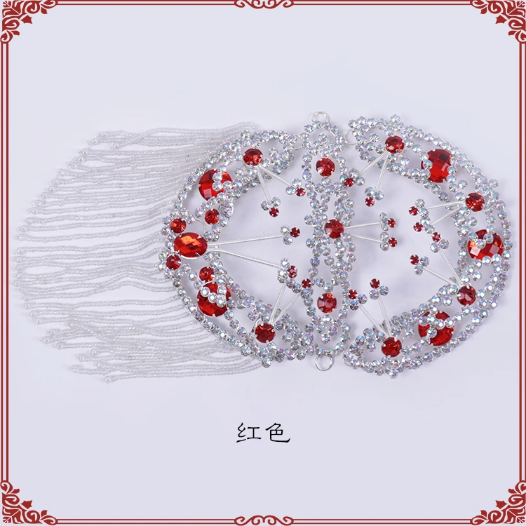 戏曲木钻头面京剧青衣花旦头面头饰后三件后宝七彩钻头饰后簪围