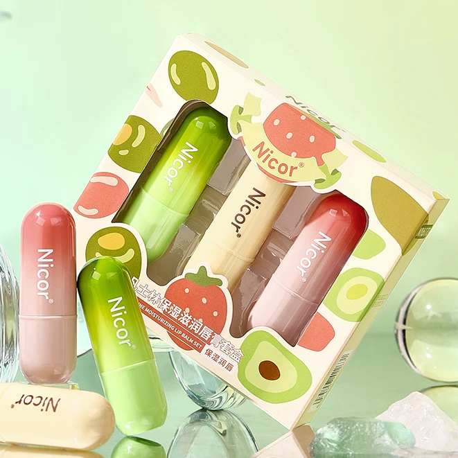 润唇膏套盒保湿滋润防干裂淡化唇纹打底无色滋润唇膏秋冬男女推荐