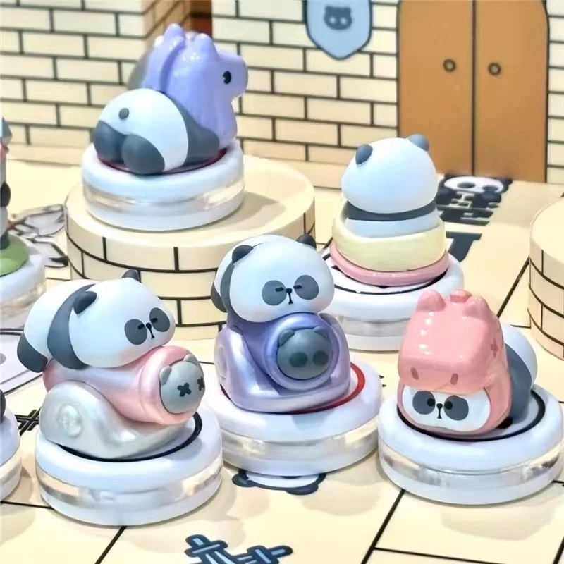 【喜柿拆盒】正版耙老师小耙熊猫磁吸中国象棋盲盒摆件公仔