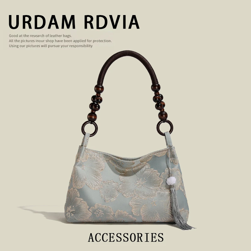 URDAM RDVIA超火小众包包女2025新款百搭新中式单肩腋下包手提包