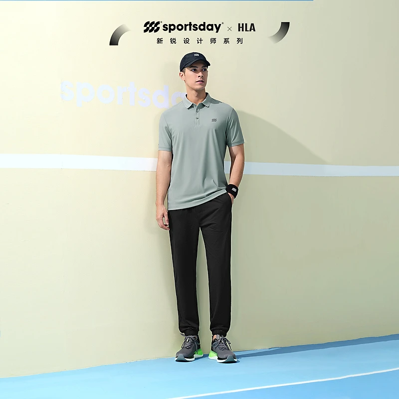 【sportsday马术运动】HLA海澜之家短袖Polo男24春夏新凉感短袖男