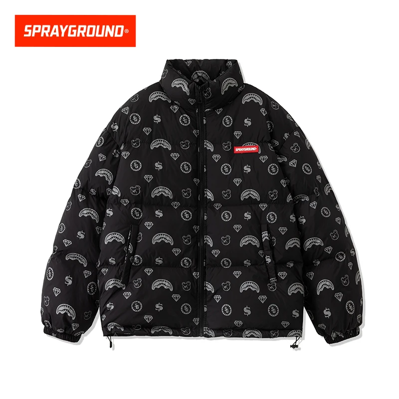 SPRAYGROUND 鲨鱼嘴羽绒服宽松满印美式潮流保暖冬季HD WE041303