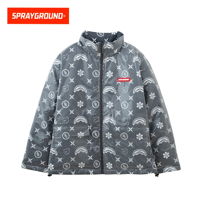 SPRAYGROUND 鲨鱼嘴羽绒服时尚休闲透明满印冬季新款HD WD841301