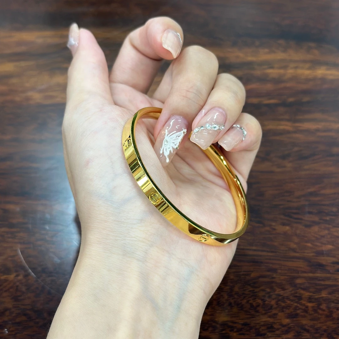 足银手镯 足银手镯 银包了金k镯时尚气质精美手镯