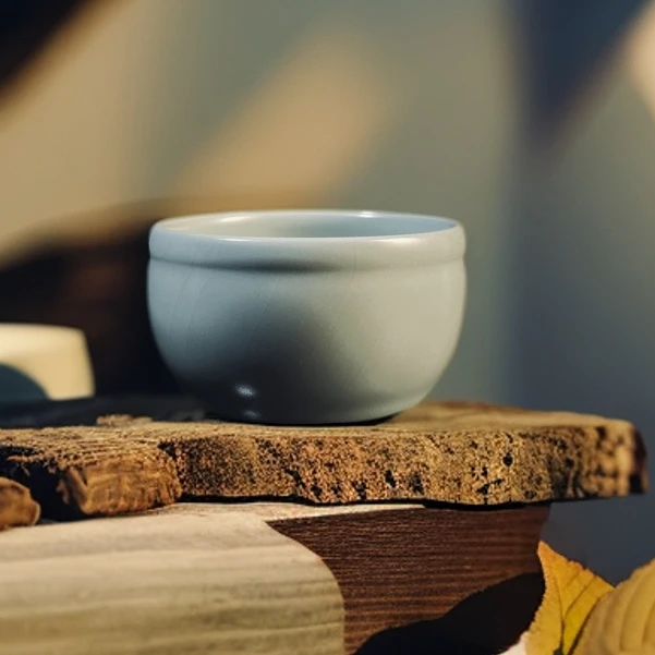 【器象万千】王国奇老师 匠人之作 手工 仿古 天青 精美 汝瓷杯