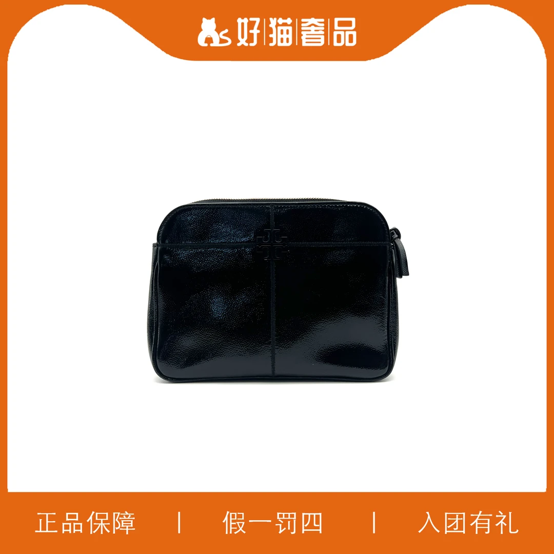 95新 TORY BURCH/汤丽柏琦 TB黑色相机包/C1306/23X17X6