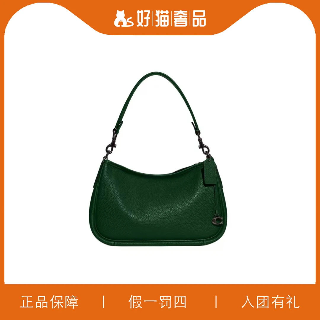 99新 COACH/蔻驰 蔻驰绿色腋下包/HM9054/30X19X11